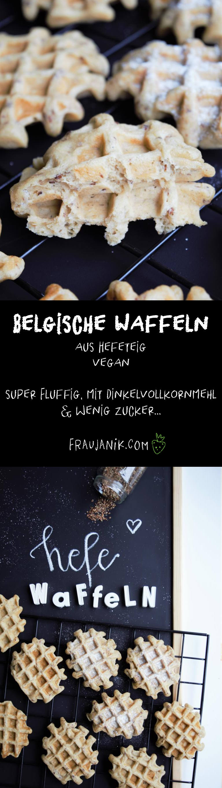 Waffeln Hefe, vegan, Belgische Waffeln