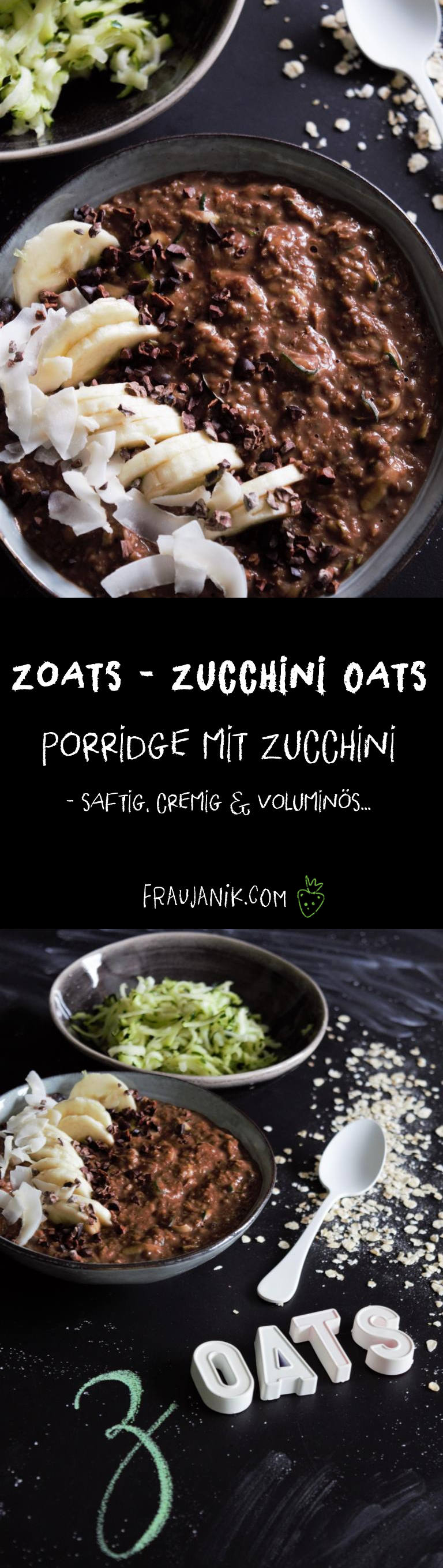 Zoats, zucchini oats, porridge mit Zucchini