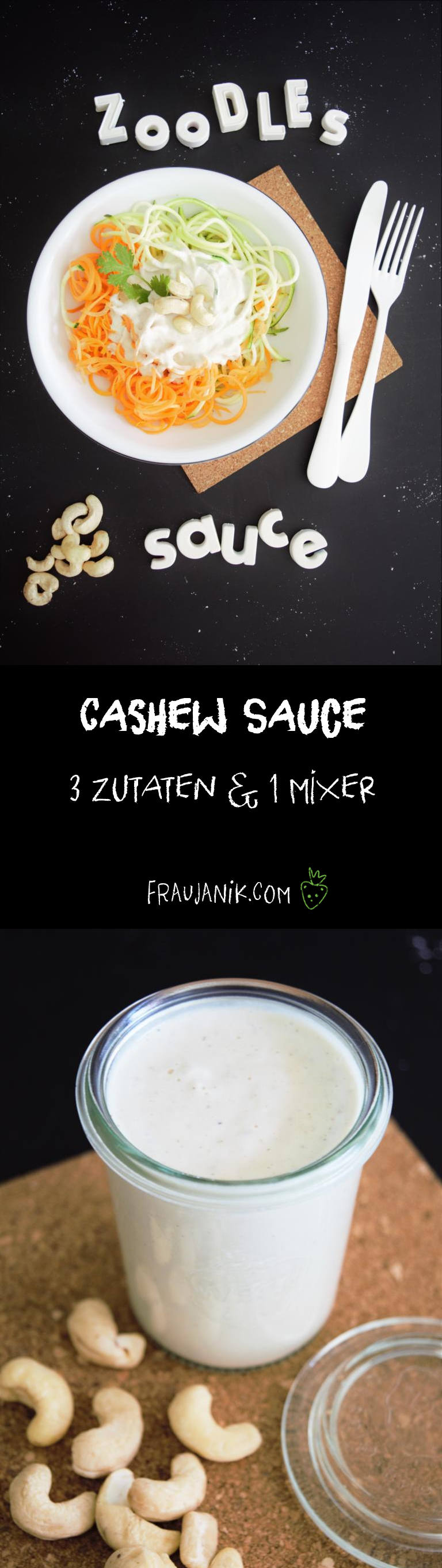 Zoodles mit Cashew Sauce, vegan