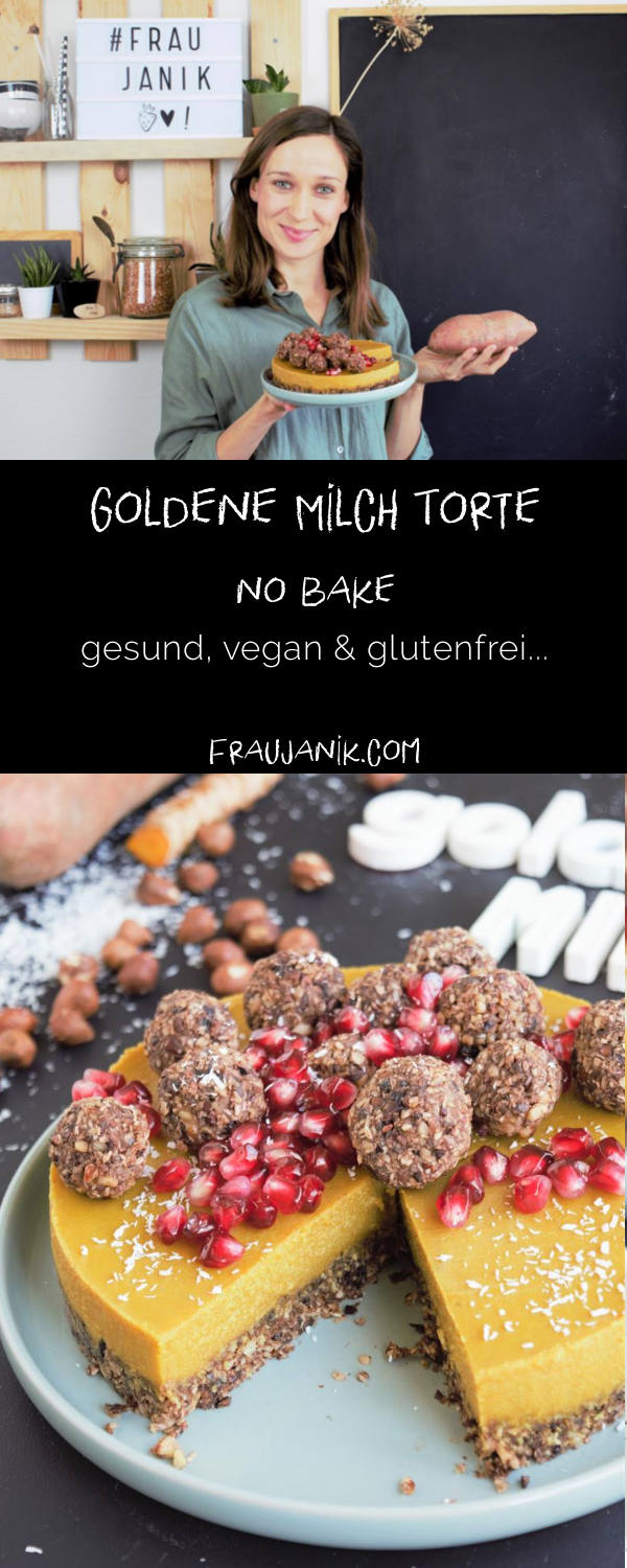 Goldene Milch Torte - no bake | vegan & glutenfrei