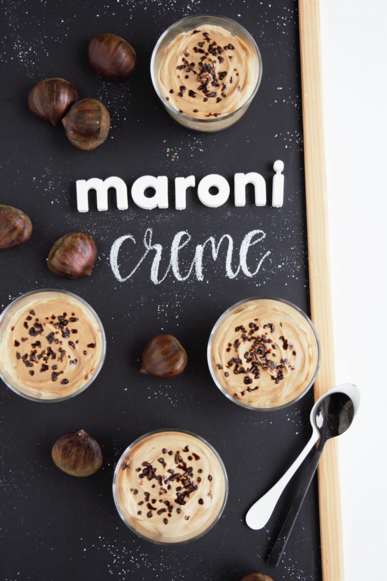 Maroni Creme - Dessert im Glas | vegan, aus dem Mixer, super cremig & glutenfrei,Frau Janik