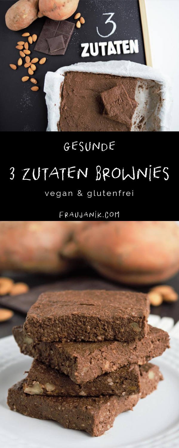 gesunde 3 Zutaten Brownies vegan & glutenfrei, frau janik