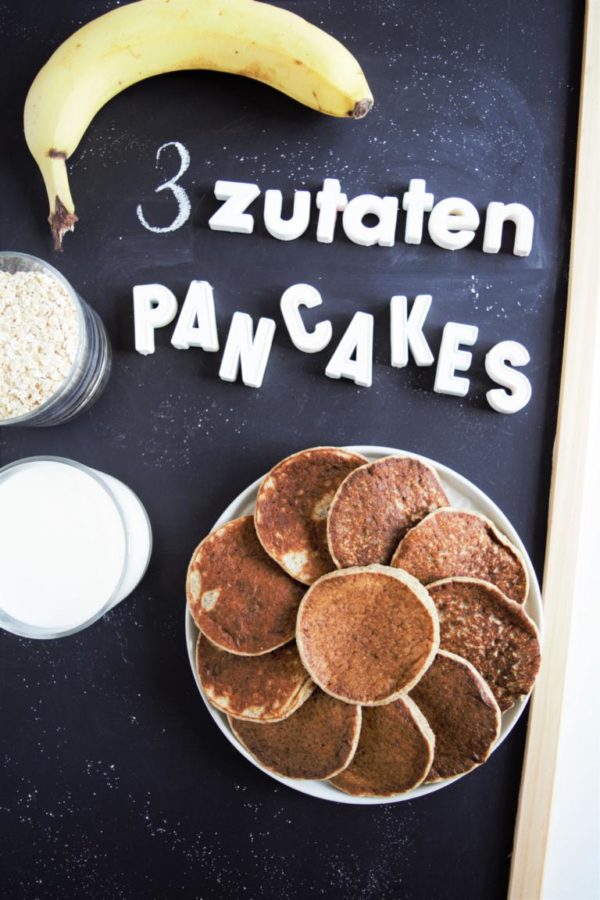 Gesunde Pancakes ohne Zucker 3 Zutaten & 1 Mixer! Frau Janik