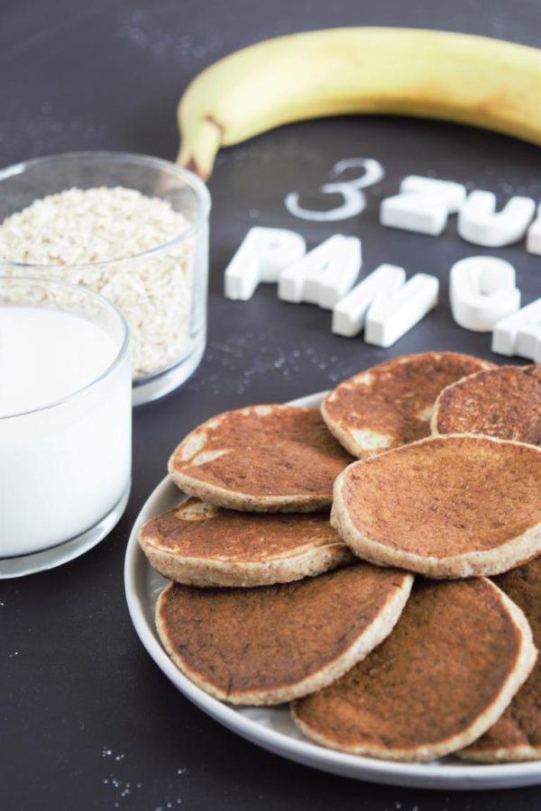 Gesunde Pancakes ohne Zucker 3 Zutaten & 1 Mixer! Frau Janik