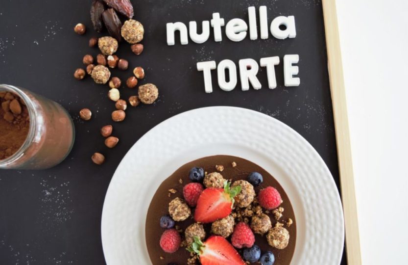 Nutella/ Schoko Torte ohne backen | gesund & vegan